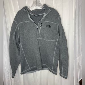 Gray. North face fleece 1/4 zip sweatshirt